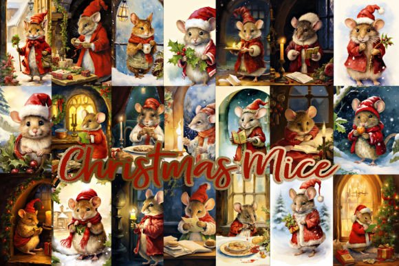 100 Vintage Style Christmas Mice Cards: A Designer’s Review of These Festive Illustrations