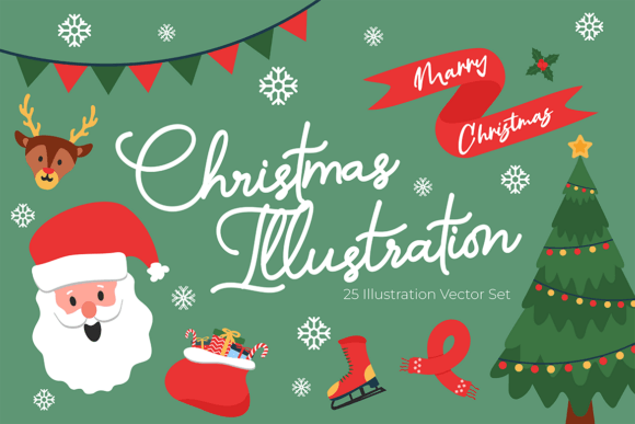 25 Christmas Illustration Set Review for Digital Sellers