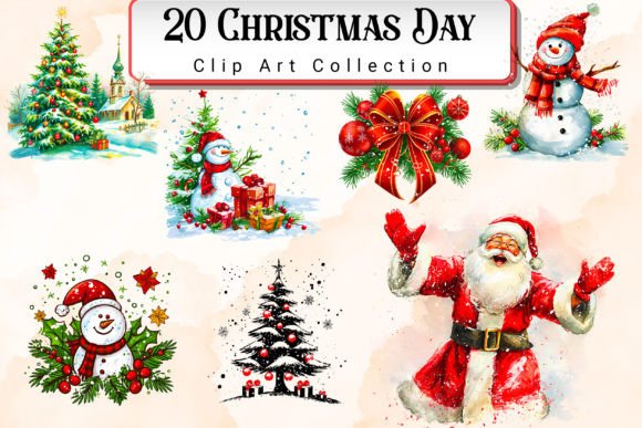 Christmas Day Clipart Bundle for Illustrations