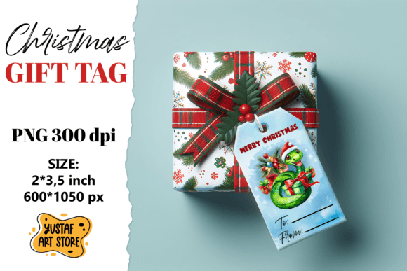 Christmas Gift Tags. Christmas Snake: A Crafter’s Review of This Festive Illustrations Asset