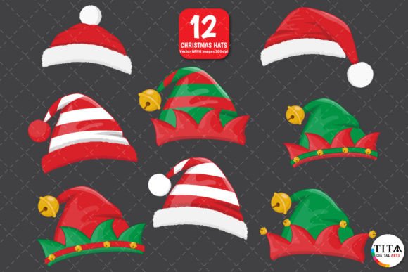 Christmas Hats Clipart EPS: A Designer’s Review for Illustrations