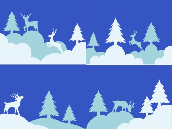 Christmas Snow Tree Background for Modern Illustrations