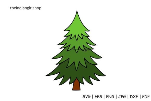 Christmas Tree Clip-art Sticker SVG PNG: Seasonal Illustrations for Bloggers