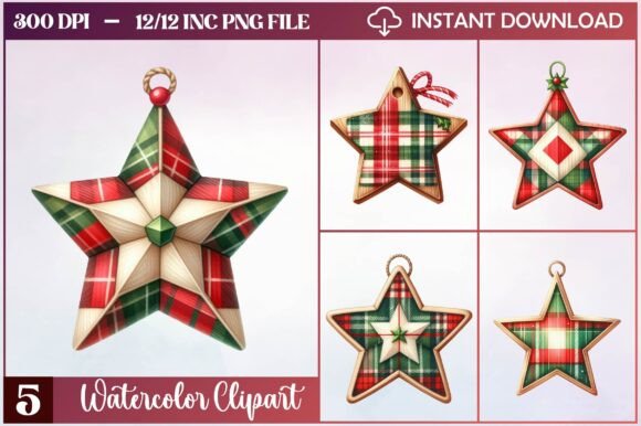 Christmas Wooden Star Clipart Freebies for Local Brands
