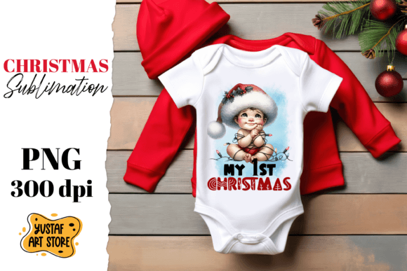 First Christmas Sublimation. Kids Design Illustrations Review