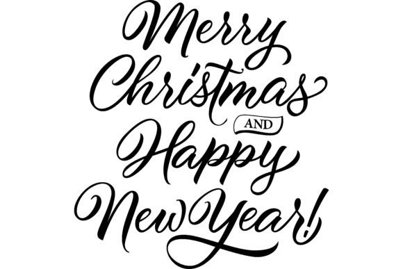 Merry Christmas and Happy New Year Lette Illustrations Review