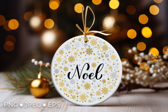 Noel Sublimation Design. Christmas Round