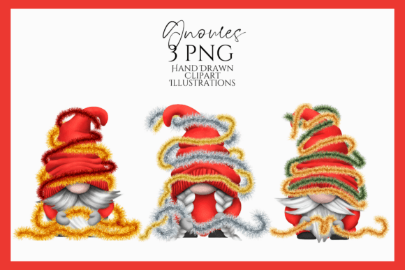 Tinsel Christmas Gnomes: Illustrations for Festive Branding