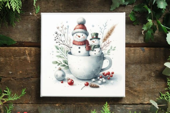 Watercolor Christmas Cute Snowman: Essential Illustrations for Seasonal Content