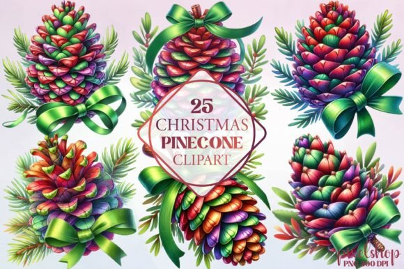 Watercolor Christmas Pinecone Clipart: A Freebies Review for Publishers