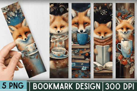 Winter Fox Christmas Bookmarks PNG: A Review for Illustrations and Branding
